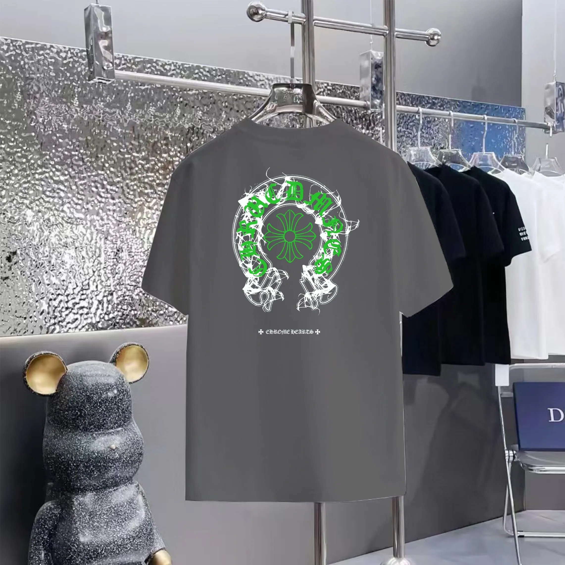 80 Chrome Hearts T 1:1 1×1 Same Style logo OS ：Black，White， ，Red， Gray Size：XS-L